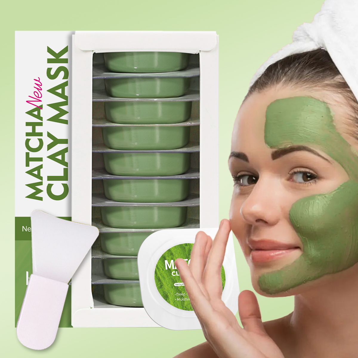 Mud Mask Kaolin - Матча Deep Cleansing Mask Формула глиняной