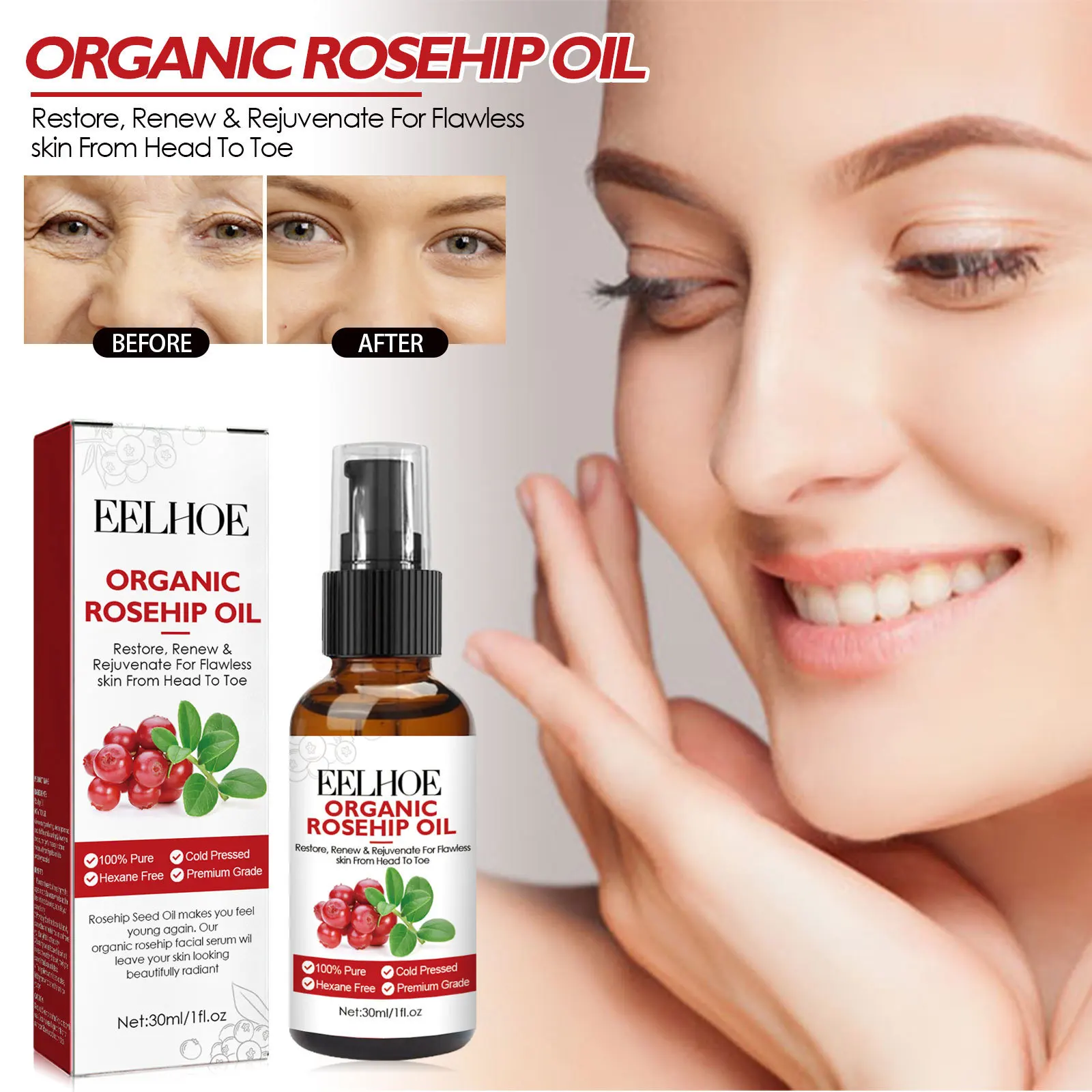 30 мл сыворотка для лица с мас – обзор и цена Face Oil Rosehip